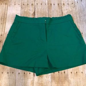 J.Crew Ruffled Shorts in Kelly green